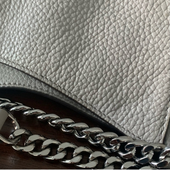 MICHAEL KORS NEWBURY GREY PEBBLED TEXTURE LEATHER SHOULDER TOTE BAG  EUC - Picture 12 of 16